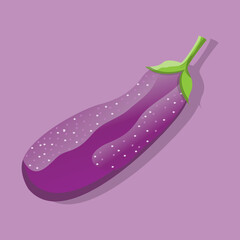 purple eggplant on a purple background