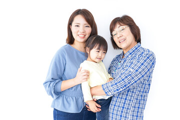 Child, mother, and grandmother