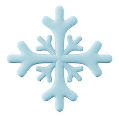 snowflake icon 3d rendering