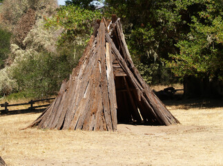 Miwok Redwood Bark Hut Exhibit Point Reyes National Seashore