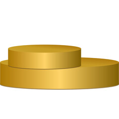 3d gold podium display