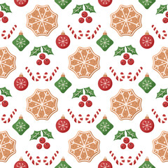 Christmas seamless pattern. Vector illustration