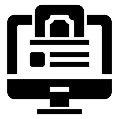 Online Payment Icon Glyph