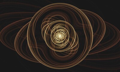 brown wavy circle abstract background