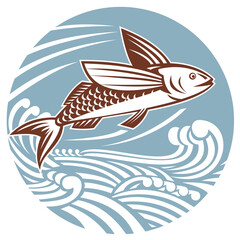 Flying Fish Waves Retro