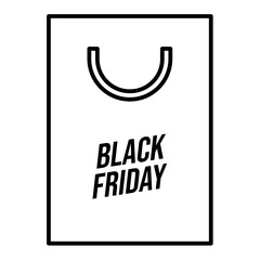 shopping bag black friday icon outline