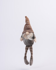 Christmas gnome on a white background