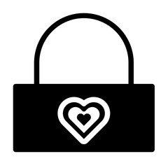  love padlock icon glyph