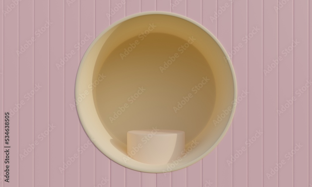 Poster 3d rendering. Abstract geometry shape background. podium minimalist mock up scene. 