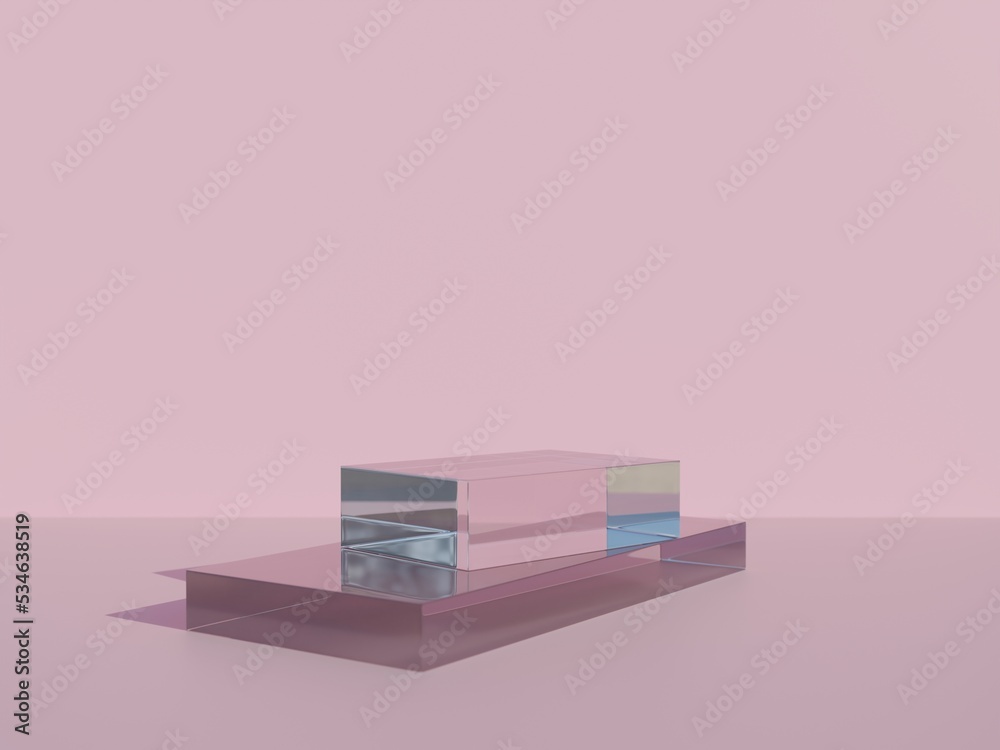 Poster 3d rendering. Abstract geometry shape background. podium minimalist mock up scene. 