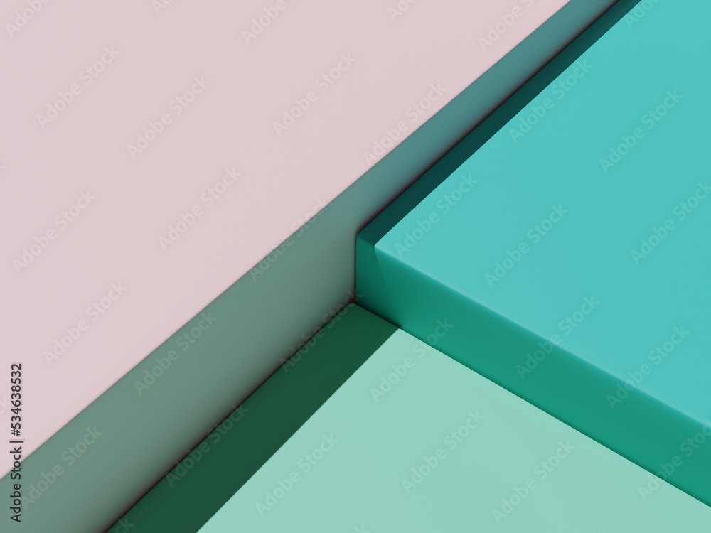 Poster 3d rendering. Abstract geometry shape background. podium minimalist mock up scene. 