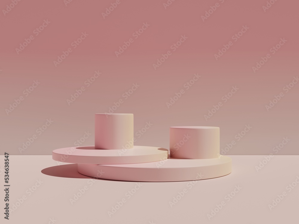 Poster 3d rendering. Abstract geometry shape background. podium minimalist mock up scene. 