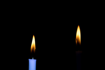 candle light at night black background