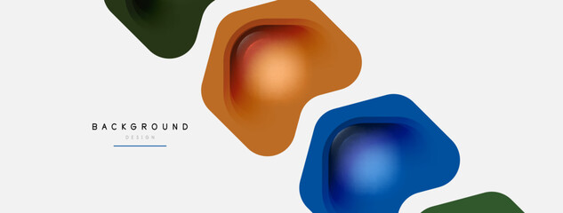 Color arrow shapes on white backdrop. Minimal geometric abstract background. Vector illustration for wallpaper banner background or landing page