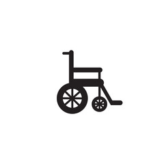 Wheel chair icon logo vector