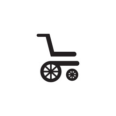 Fototapeta na wymiar Wheel chair icon logo vector