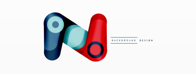 Modern stylish geometric background. Abstract round shapes composition for wallpaper, banner, background or landing