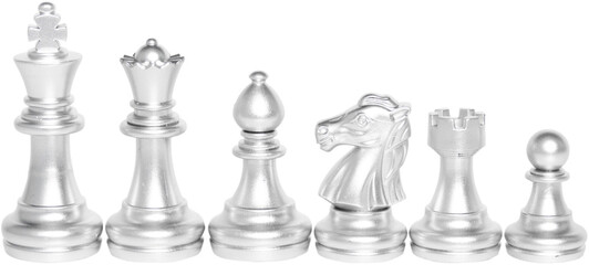 Set of chess pieces, chessboard game.