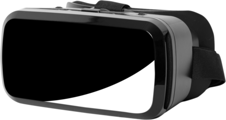 VR headset, virtual reality helmet.