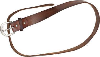 Brown leather belt.
