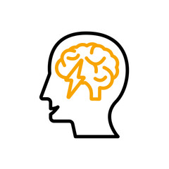 Brain Strom icon. Simple element illustration. Brain Strom concept outline symbol design.