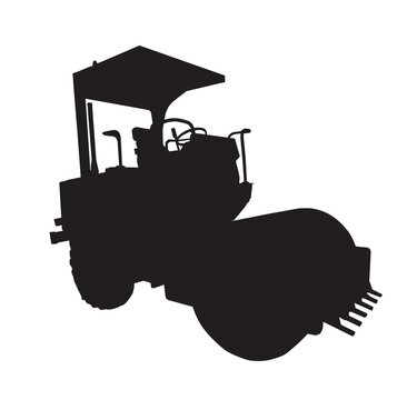 recommend clip art: road roller silhouette