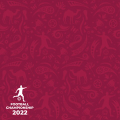 Football Background World Cup 2022 Vector - obrazy, fototapety, plakaty