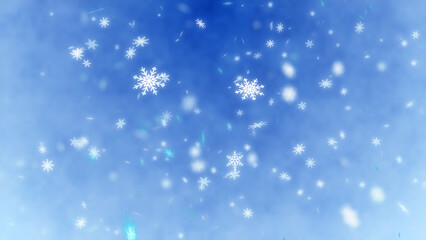 Fototapeta na wymiar 降る雪の結晶