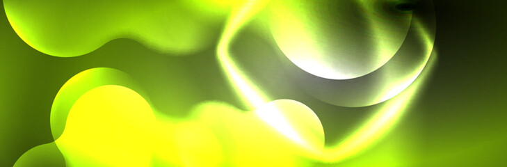 Magic neon glowing lights abstract background wallpaper design, vector illustration