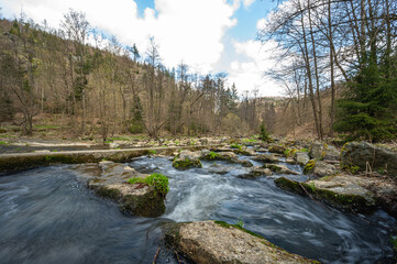 Hiking in the nature reserve Hölle in Bavaria