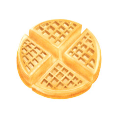 waffle,Bread,bakery watercolor cut-file isolated
