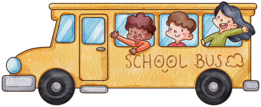Back to school character icon watercolor png