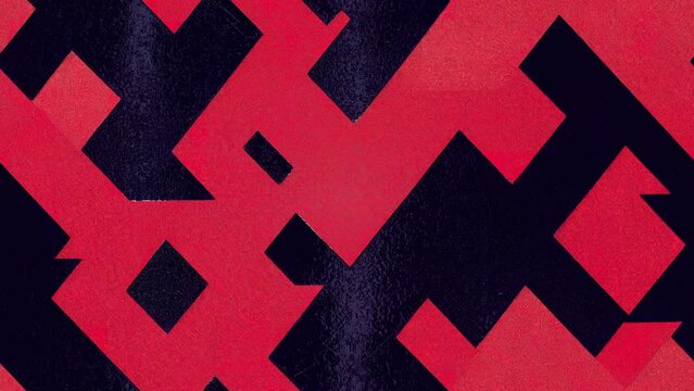 Abstract Monochrome Folk Dashed Stoke Washed Effect animationd red and blue Background