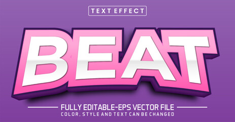 Beat text editable style effect