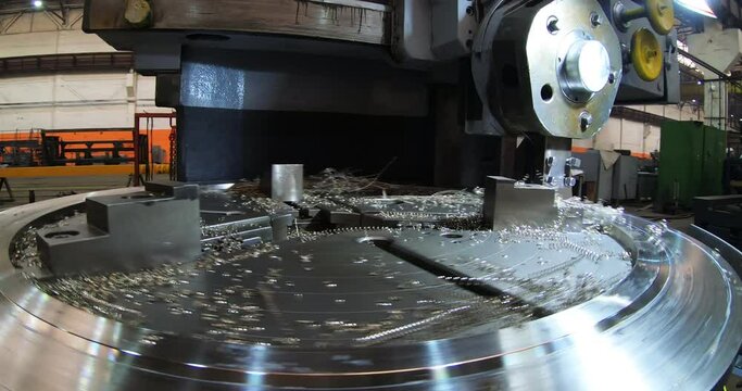 Turbine manufacturing plant. Heavy machinery. Industrial plant. The production process.