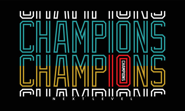 Naklejki Champions 10 Quotes lettering motivated typography design in vector illustration. tshirt apparel and other uses