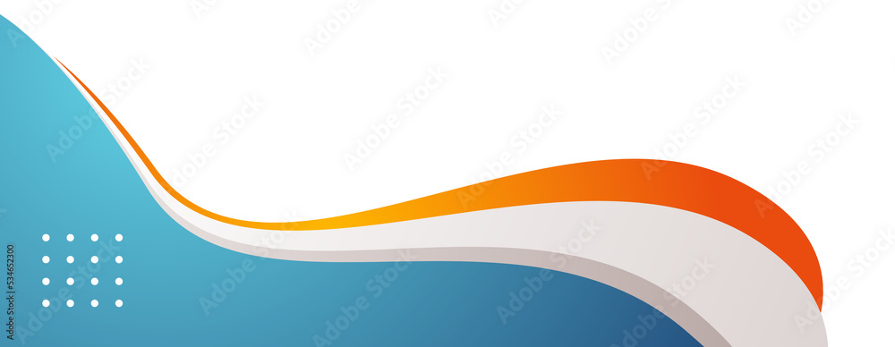 Wall mural modern header and footer with wave flow gradient