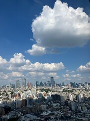 Obraz premium Ebisu and Shibuya Tokyo sky view. Ebisu and Shibuya , Business central town in Tokyo, Japan.