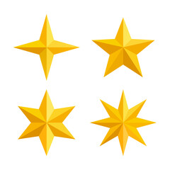 Obraz premium Star icon. Golden isolated star vector. Multi pointed star. Vector illustration.
