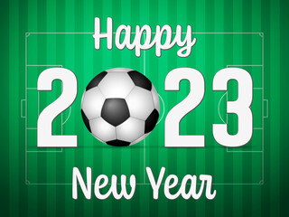 Happy new 2023 soccer