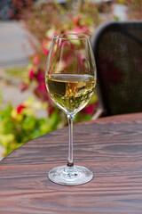 Served table set at summer terrace cafe