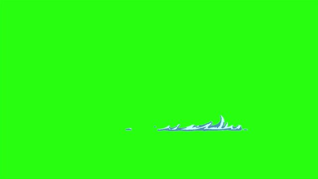 Loop animation liquid on green screen background