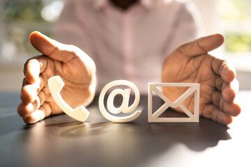 Contact US Concept. Contact Methods