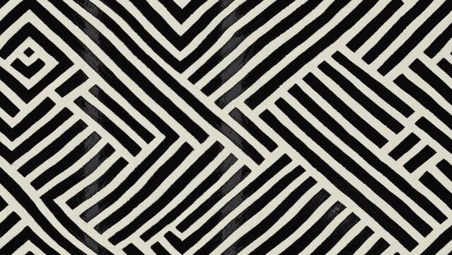 abstract geometric ethnic seamless looping animation