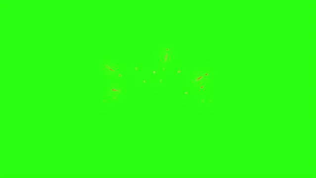 loop animation spark on green screen background

