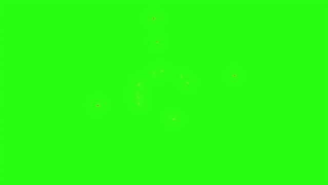 loop animation spark on green screen background

