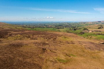 Fototapeta na wymiar aerial view of summer countryside, Northern Ireland