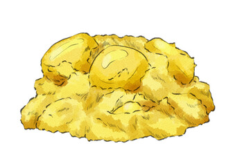 栗きんとんのイラスト（水彩風）