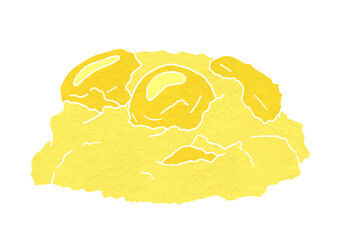 栗きんとんのイラスト（版画風）