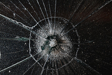 background bullet hole glass abstract crime gun shot